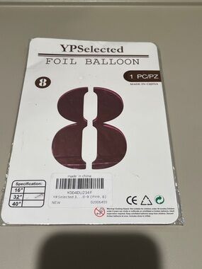 Pink Foil Number 8 Balloon